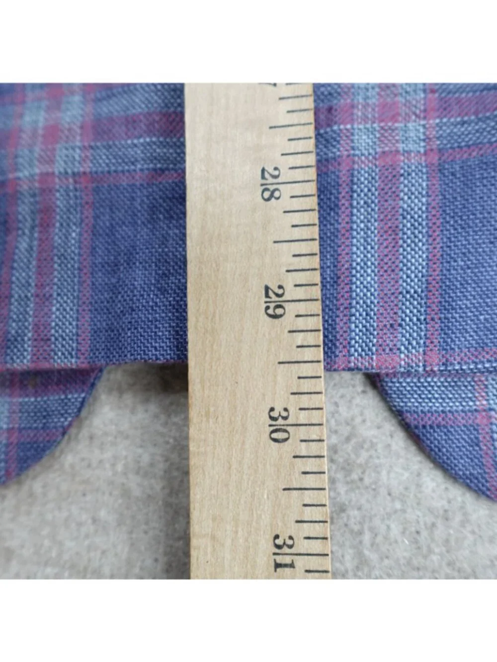 Tommy Hilfiger Sport Coat Jacket 40L Blue Plaid 100% Linen
